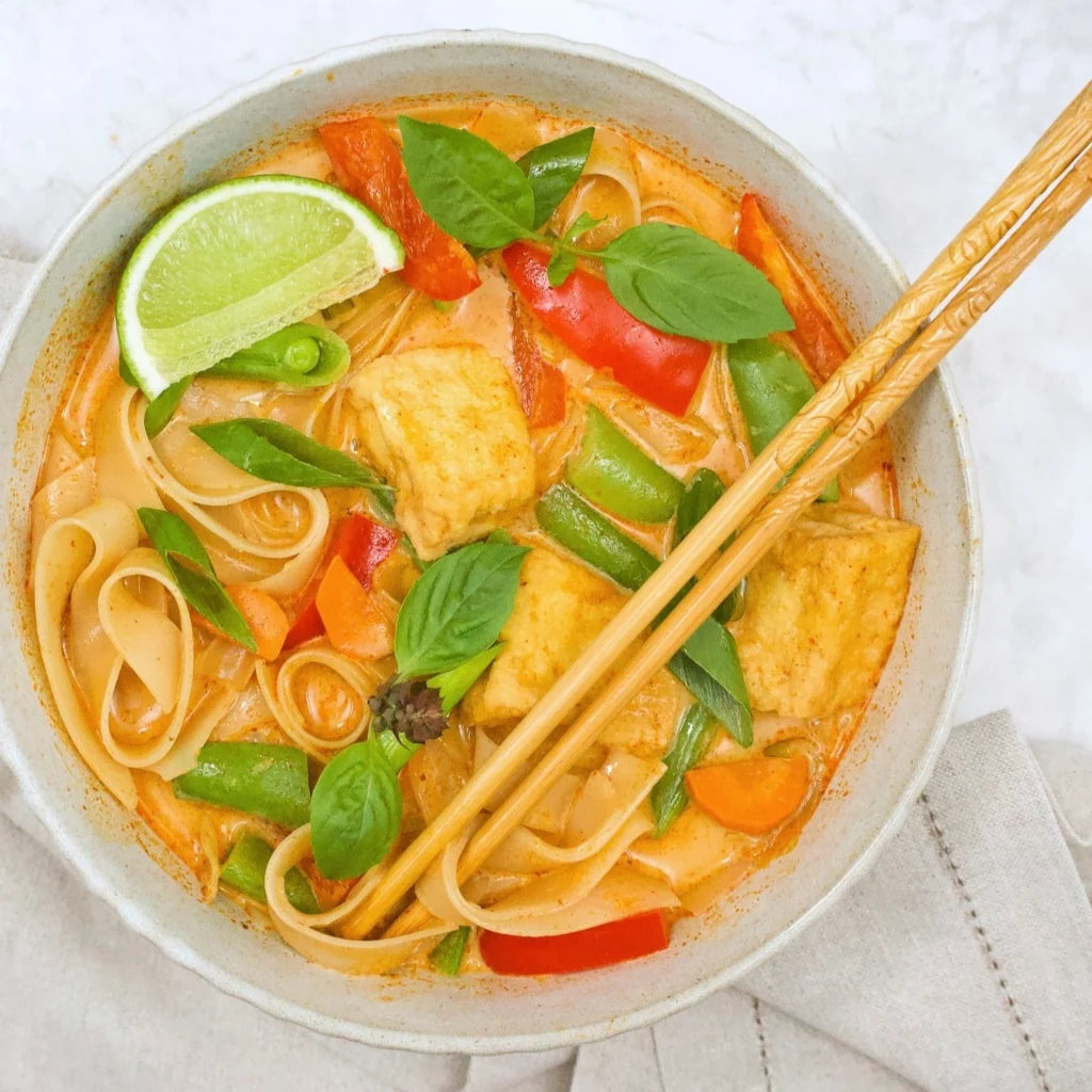 Red curry noodle soup
