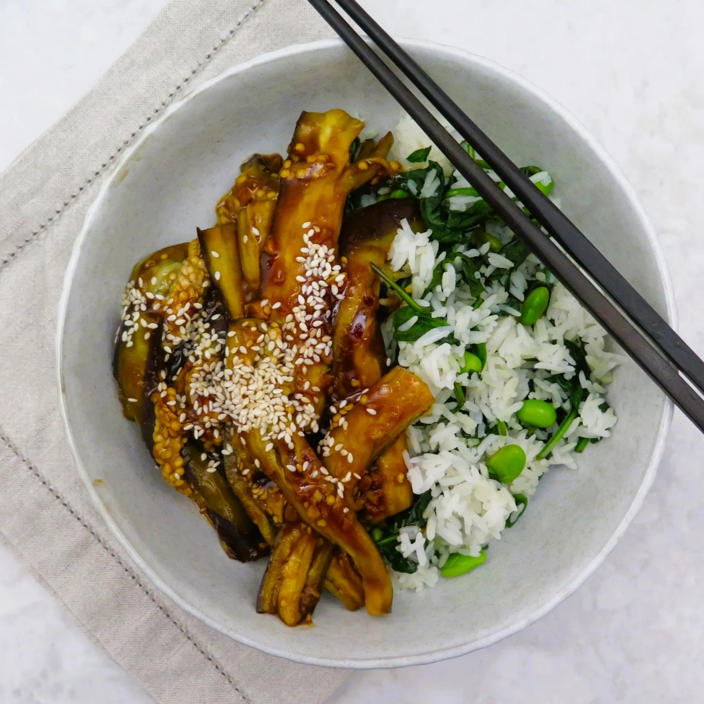 Chinese eggplant with garlic sauce
