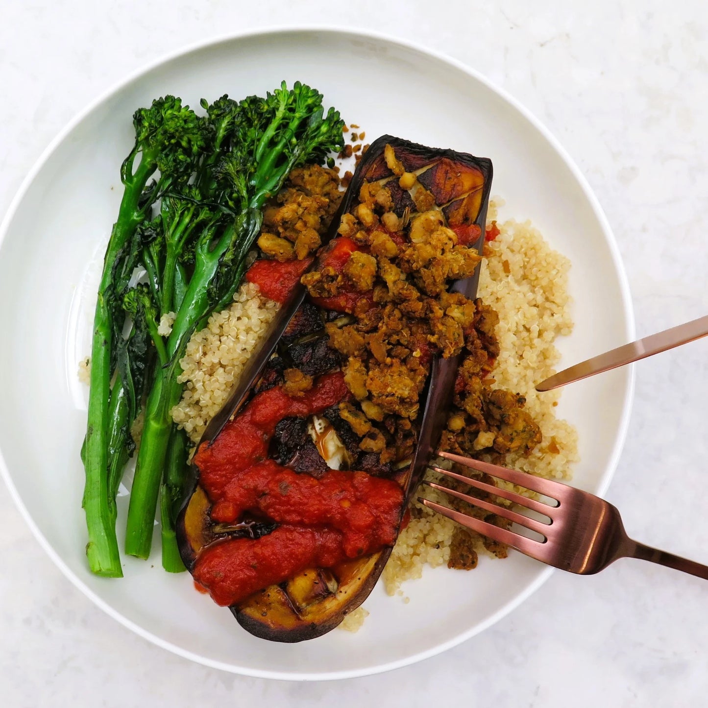 Italian eggplant bowl