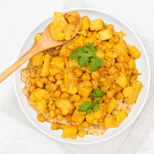 Cauliflower chickpea coconut curry
