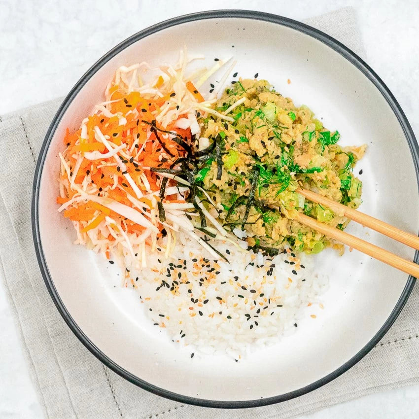 Chickpea tuna sushi bowl