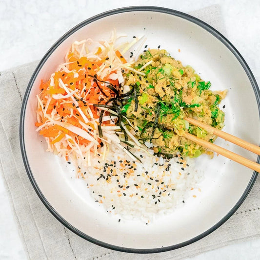 Chickpea tuna sushi bowl