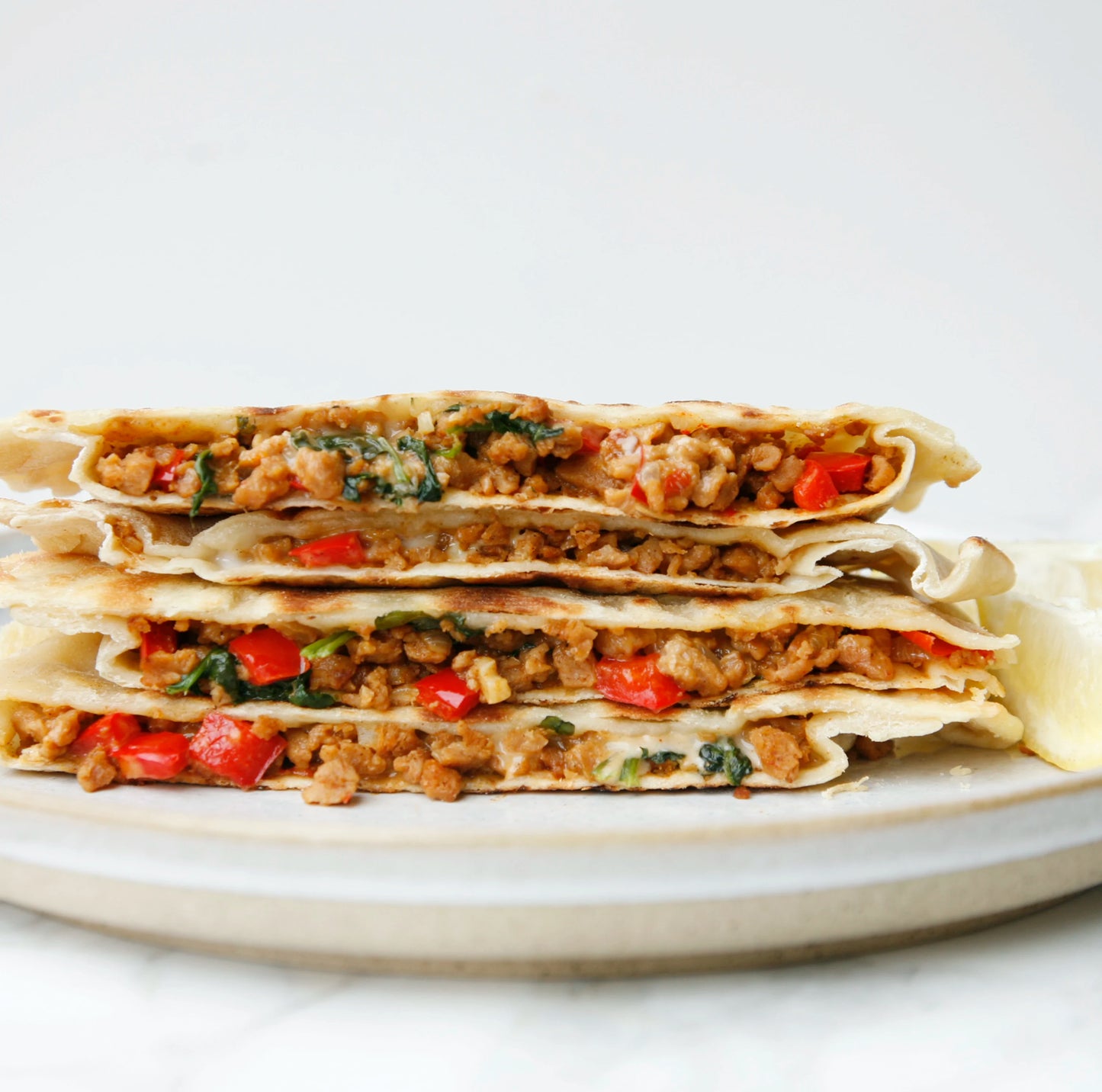 Middle Eastern mince gozleme