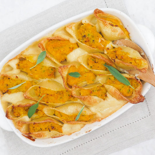 Pumpkin and sage pasta shells