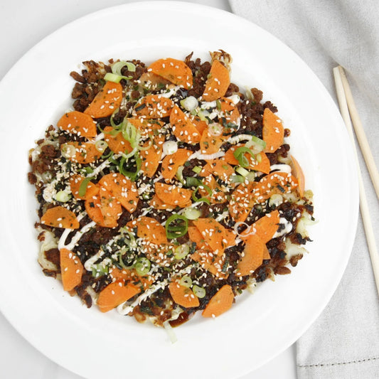 Crispy mince okonomiyaki