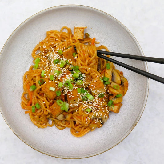 Tofu bulgogi noodles