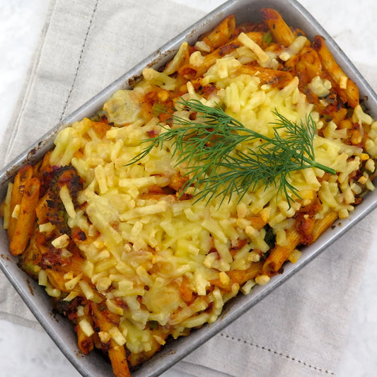 'Tuna' gluten-free pasta bake