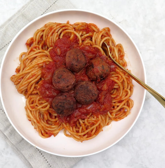 Spaghetti and meatballs