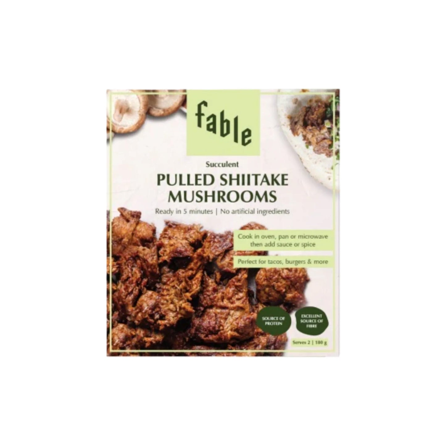 Fable Pulled Shiitake Mushrooms (180g)