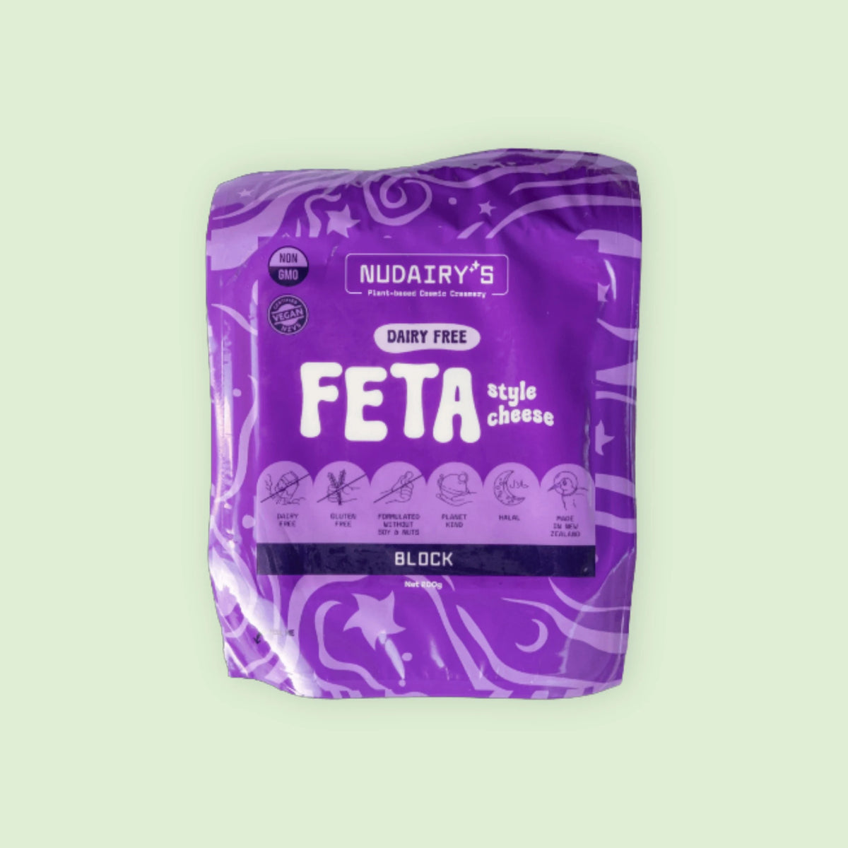 Nudairy's Dairy Free Feta Style Cheese Block (200g)