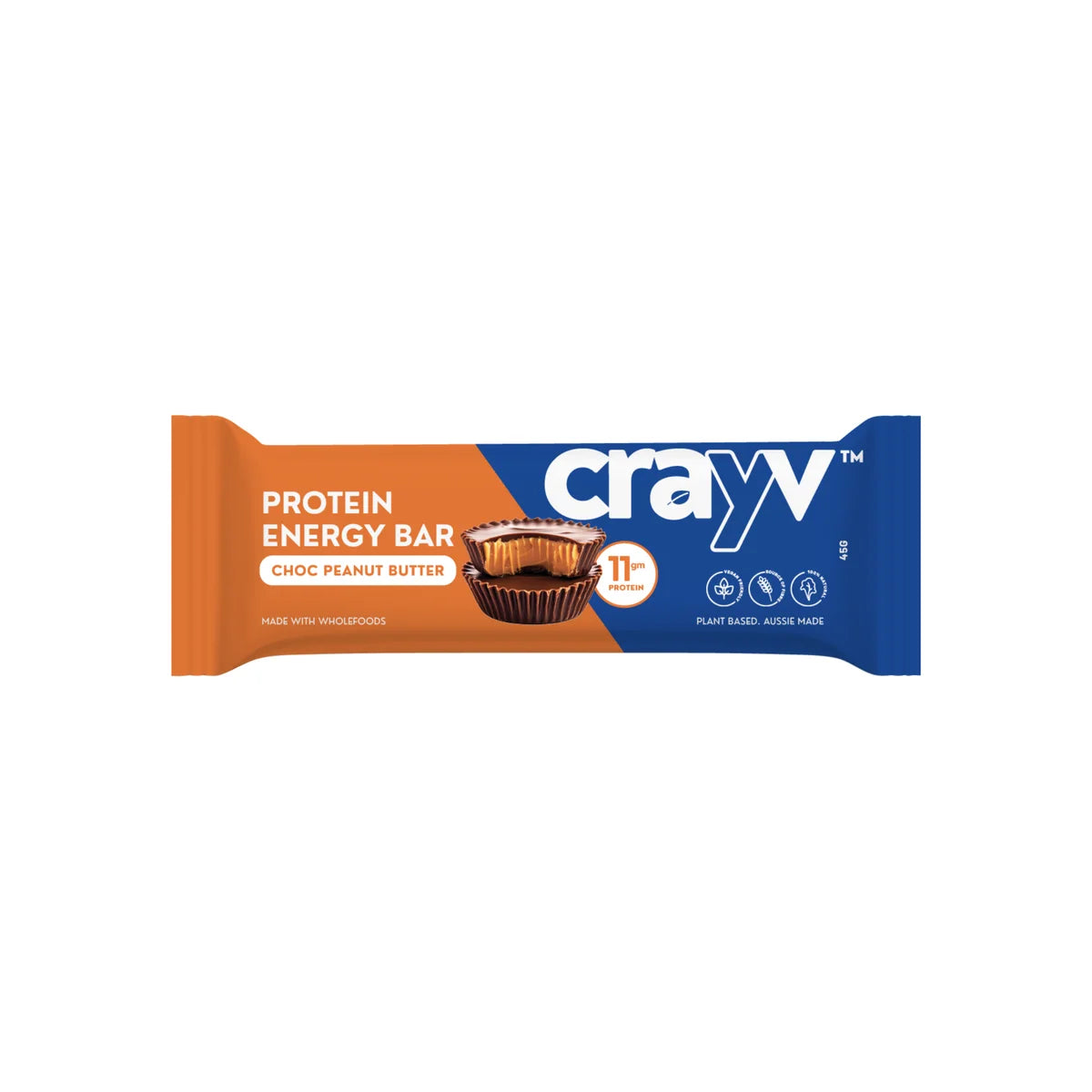 CRAYV Choc Peanut Butter Protein Bar (45g)