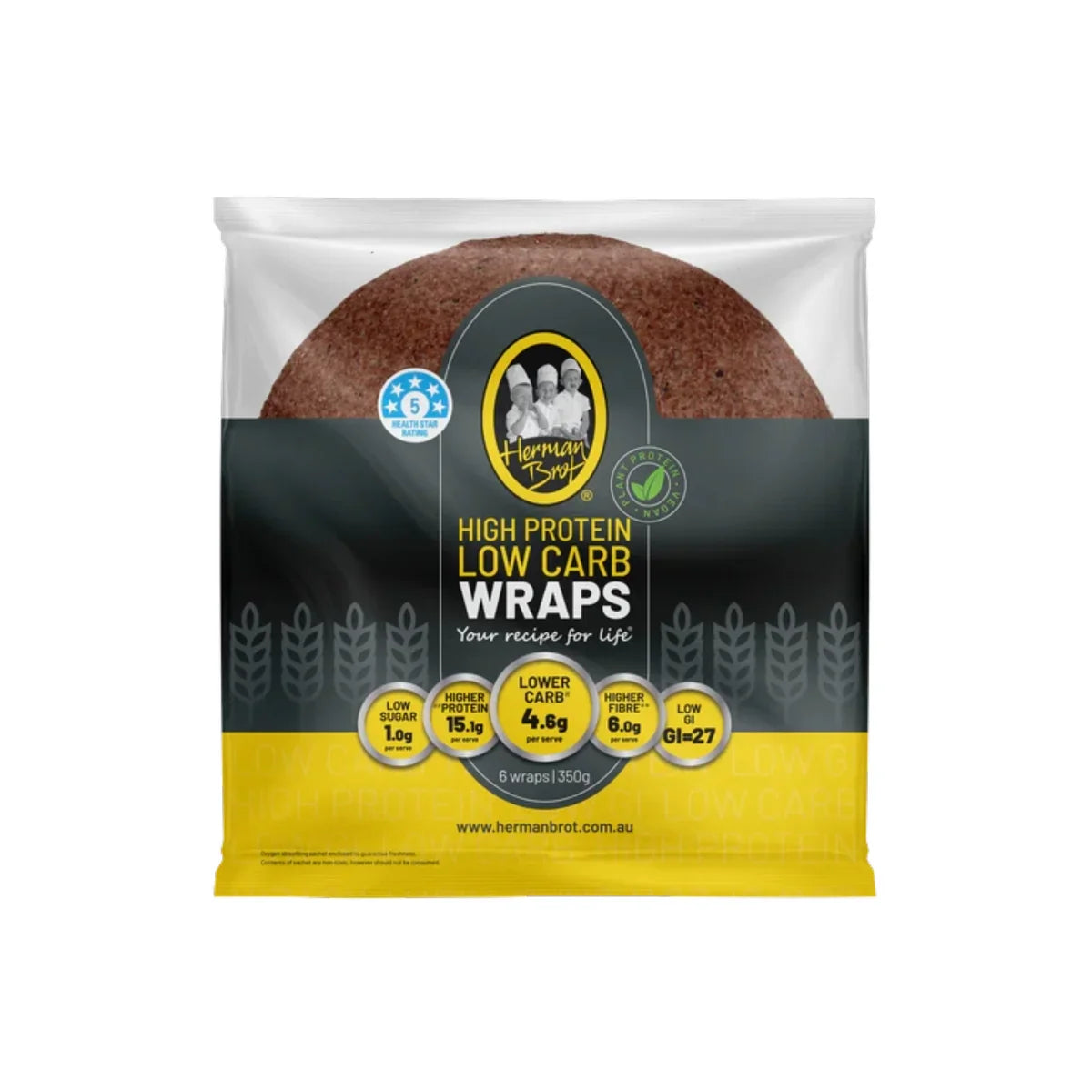 Herman Brot High Protein Low Carb Wraps (6 wraps)