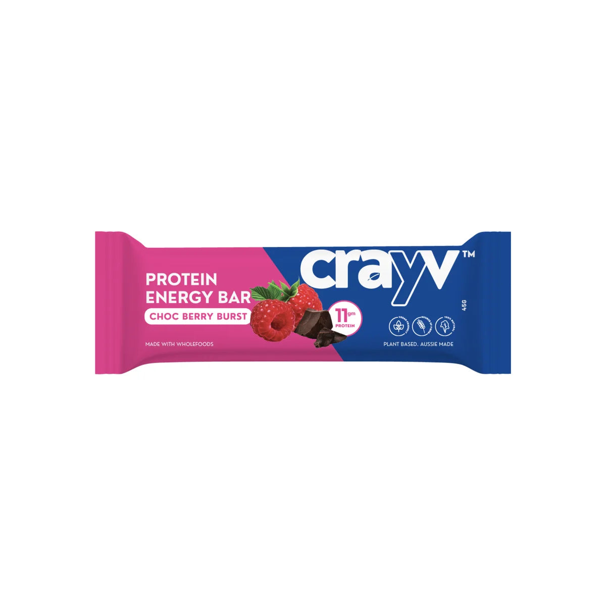 CRAYV Choc Berry Burst Protein Bar (45g)