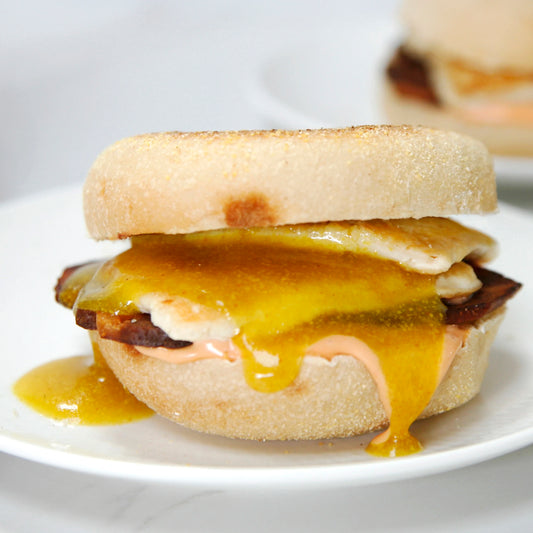 Bacon and egg style English muffins