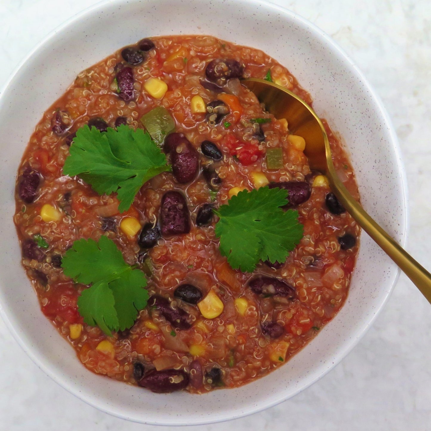 Mexican bean and quinoa chilli
