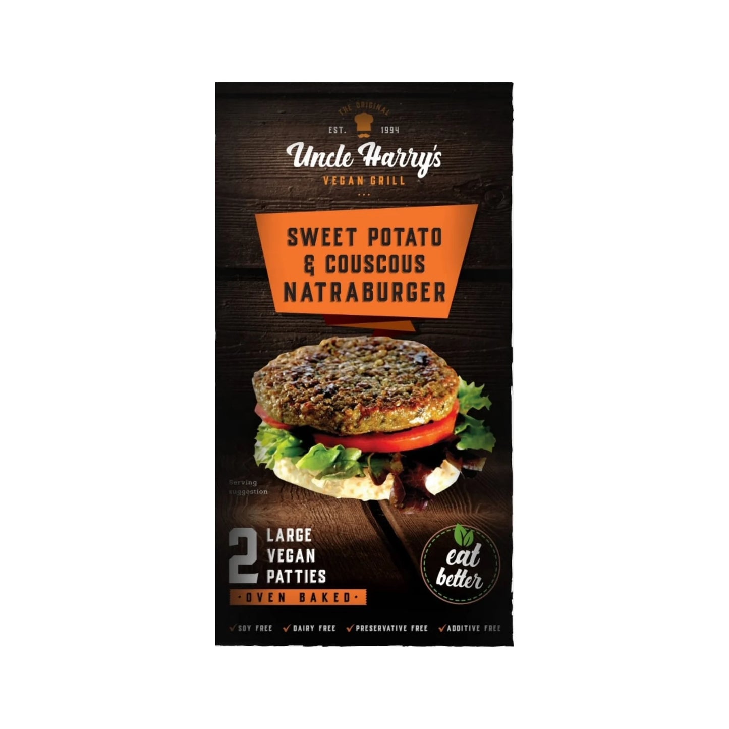Uncle Harry's Sweet Potato & Couscous Natraburger (200g)