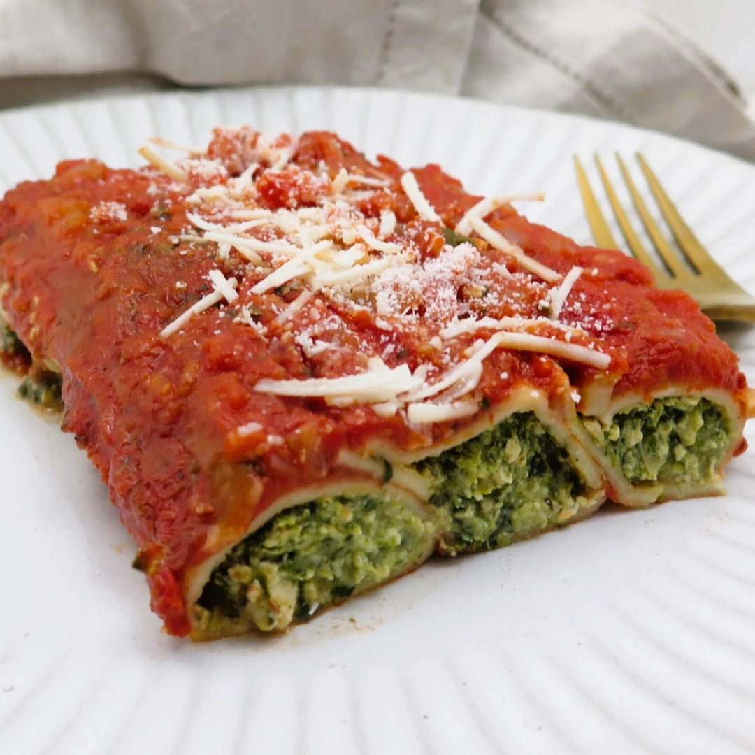 Spinach and ricotta cannelloni