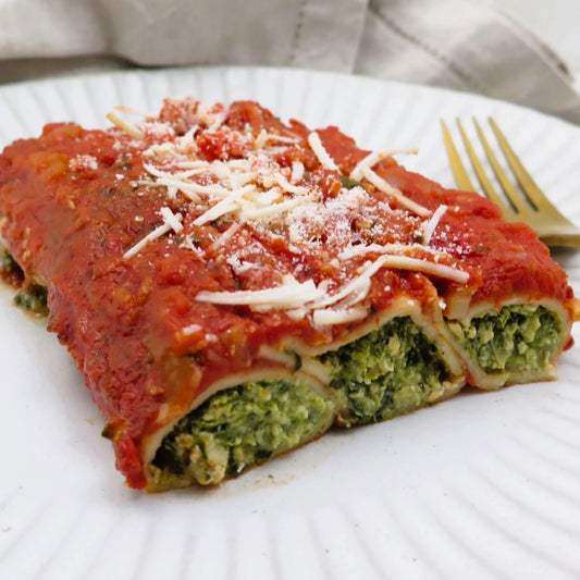 Spinach and ricotta cannelloni