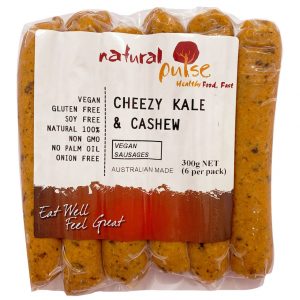 Natural Pulse Cheezy Kale and Cashew Sausages